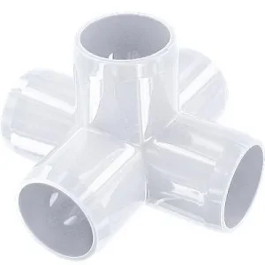 1-1/4 in. 5-Way PVC Fitting, Furniture Grade