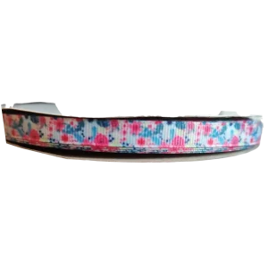 1/2" Bright Floral Nylon Dog Collar