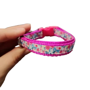 1/2" Bright Flowers Nylon Dog / Cat Collar