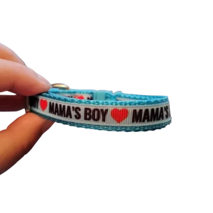 1/2" Mama's Boy Nylon Dog Collar