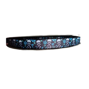 1/2" Skulls & Flowers Nylon Dog / Cat Collar