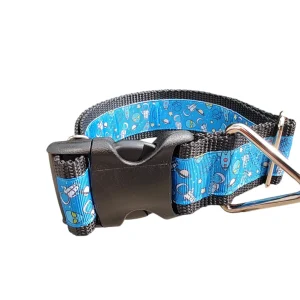 1.5" Wide Aliens in Space Nylon Dog Collar