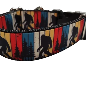 1.5" Wide Bigfoot Sasquatch Yeti Nylon Dog Collar
