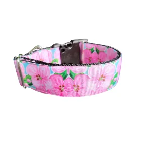 1.5" Wide Flower Girl Nylon Dog Collar