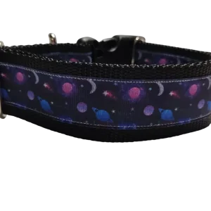 1.5" Wide Galaxy Space Nylon Dog Collar