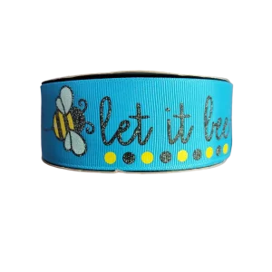 1.5" Wide Let It Bee Nylon Dog Collar