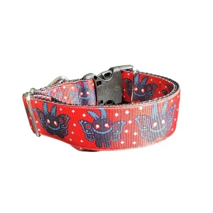 1.5" Wide Mothman Cryptid Nylon Dog Collar