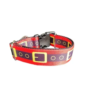 1.5" Wide Santa's Belt Nylon Dog Collar