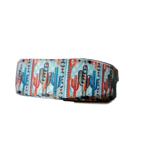 1.5" Wide Western Cacti Nylon Dog Collar