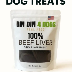100% Beef Liver Dog Treats, 5 Ounce Bag, Single Ingredient, High Protein