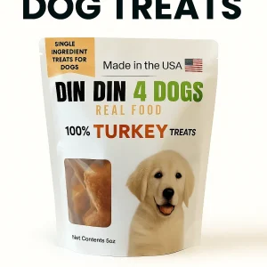 100% Turkey Dog Treats, 5 Ounce Bag, Single Ingredient, High Protein