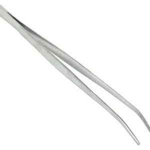 12" Curved Tip Specimen Forceps, Stainless Steel