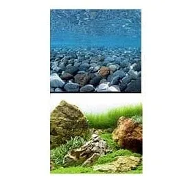 12" High Aquarium Background River / Japanese Garden, per linear foot