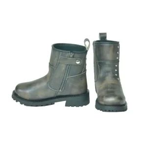 12007.BR - Ladies Motorcycle Biker Leather Boots