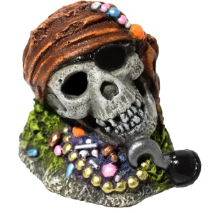 2.7" Pirate Skull W/Treasure Resin Ornament - MAP Price $7.29
