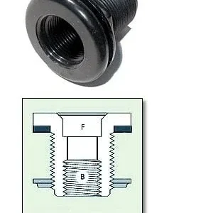 2" Bulkhead, sch. 40, Slip x Slip