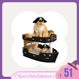 2-Tier Pirate Ship Cat Bed