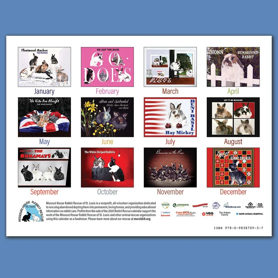2026 Rabbit Rescue Calendar | SALE! The perfect gift at a discount! - Image 2