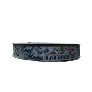 3/4" Cool Moms Have Tattoos Nylon Dog Collar