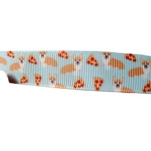 3/4" Pizza Corgi Dog Collar