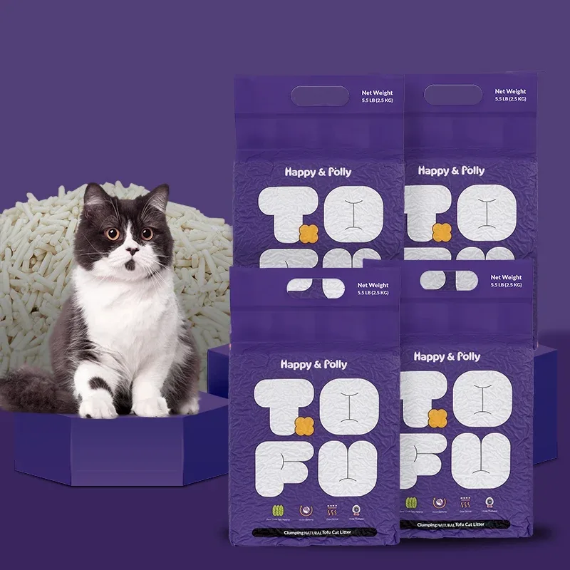 4 Bags Clumping Natural Tofu Cat Litter (22lb)