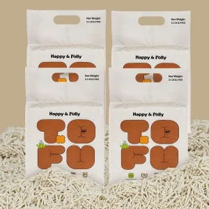 4 Bags Plant-Based Tofu Litter with Triple Natural Deodorizers (22lb)