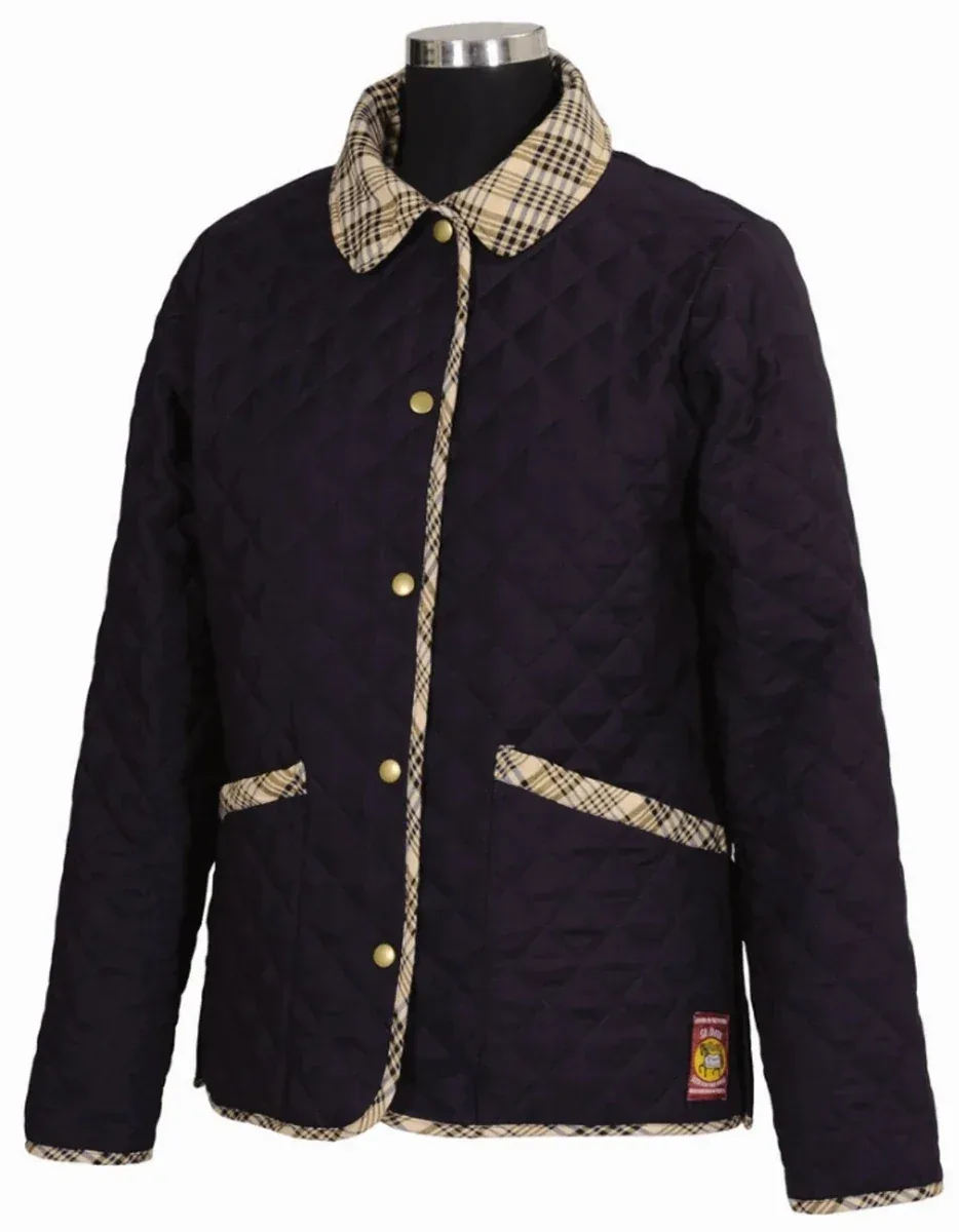 5/A Baker Ladies Country Quilted Jacket - Lightweight Riding Jacket with Baker Plaid Lining - Image 2