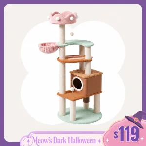 63" Large Decorative Ice Cream Multi-Level Cat Tree