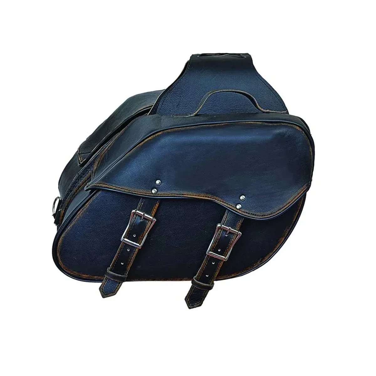 9350.ZP - Leather Saddle Bag - Image 2