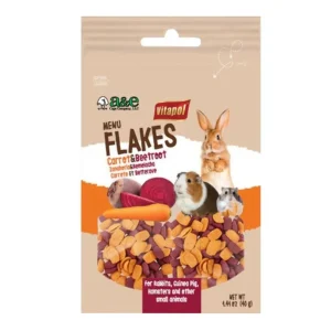 A E Cages Vitapol Menu Flakes Carrot Beetroot Small Animal Treats 4.4 oz