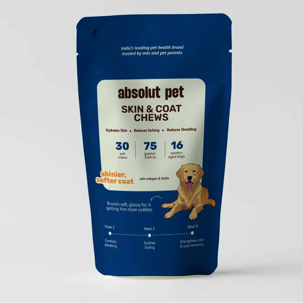 Absolut Pet Skin & Coat with Collagen and Biotin Dog Supplements