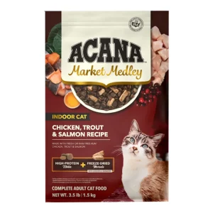 Acana Cat Market Medley Grain-Free Indoor Poultry & Fish + Freeze-Dried Chicken Morsels, 3.5 lb