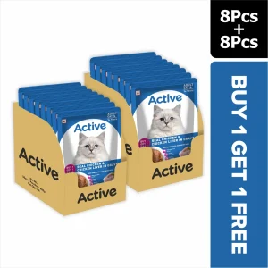 Active Real Chicken & Chicken Liver in Gravy Adult Cat Wet Food ( Buy 1 Get 1)