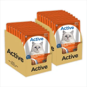Active Real Salmon Fish in Gravy Adult Cat Wet Food ( Buy 1 Get 1 )