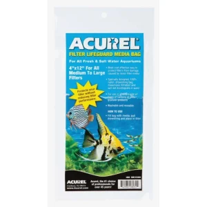 Acurel Aquarium Filter Lifeguard Media Bag, White, 4 in x 12 in