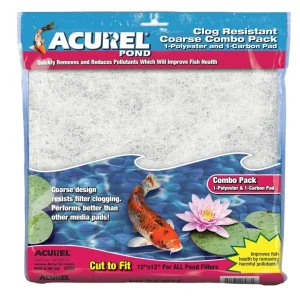 Acurel Coarse Combo Pack Polyester & Carbon Media Pad, 12 in x 12 in, 2 ct