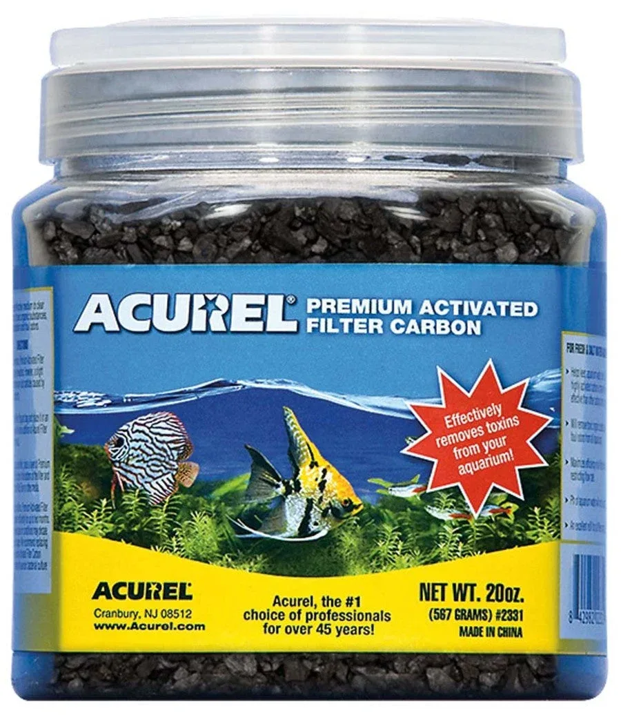 Acurel Premium Activated Carbon Aquarium Filter Media, 20 oz, Medium