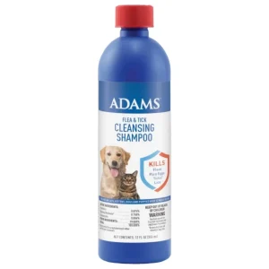 Adams Flea Tick Cleansing Pet Shampoo Clear, 12 oz