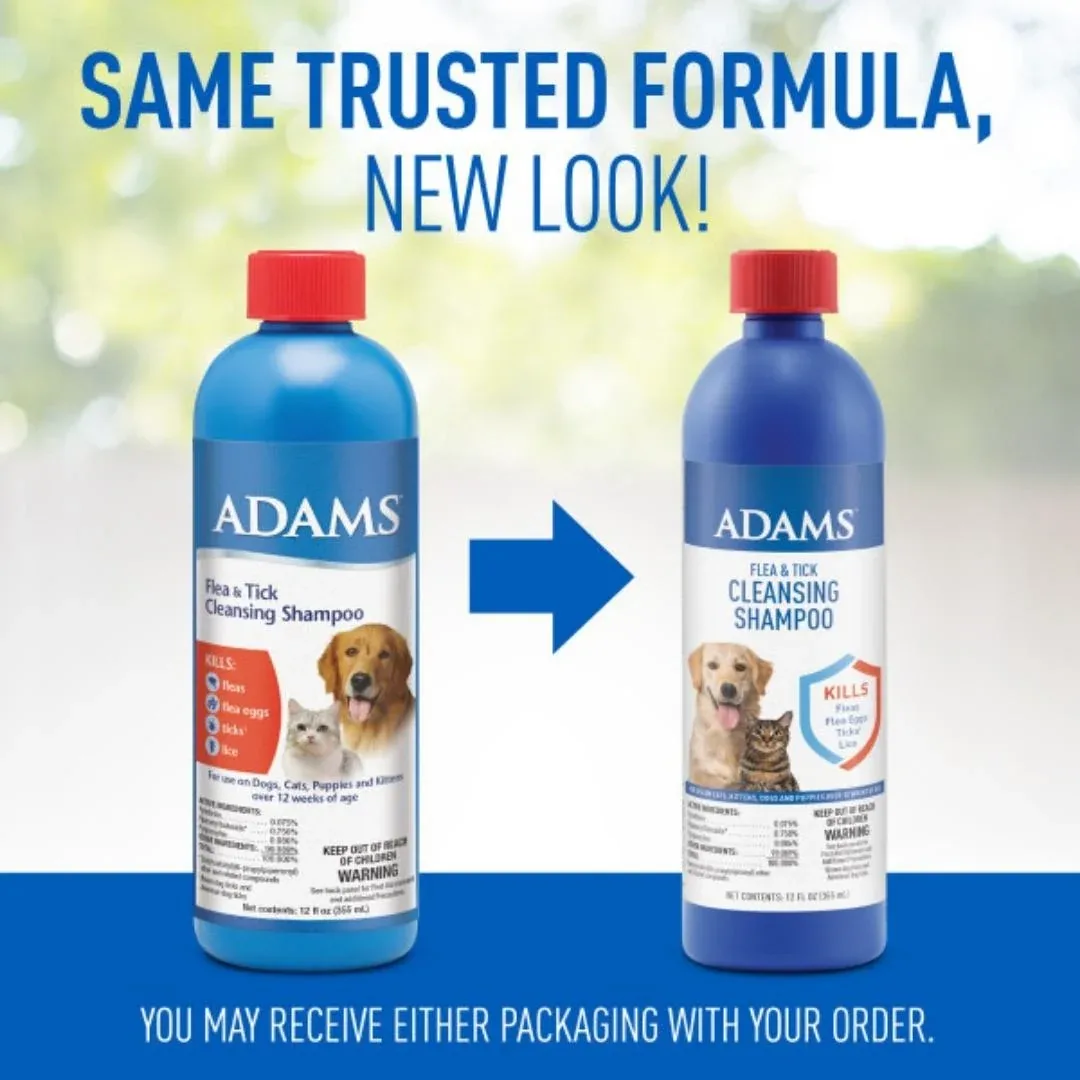 Adams Flea Tick Cleansing Pet Shampoo Clear, 12 oz - Image 2