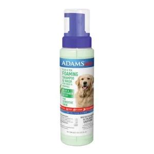 Adams Flea Tick Foaming Pet Shampoo Wash for Dogs Puppies 10 oz