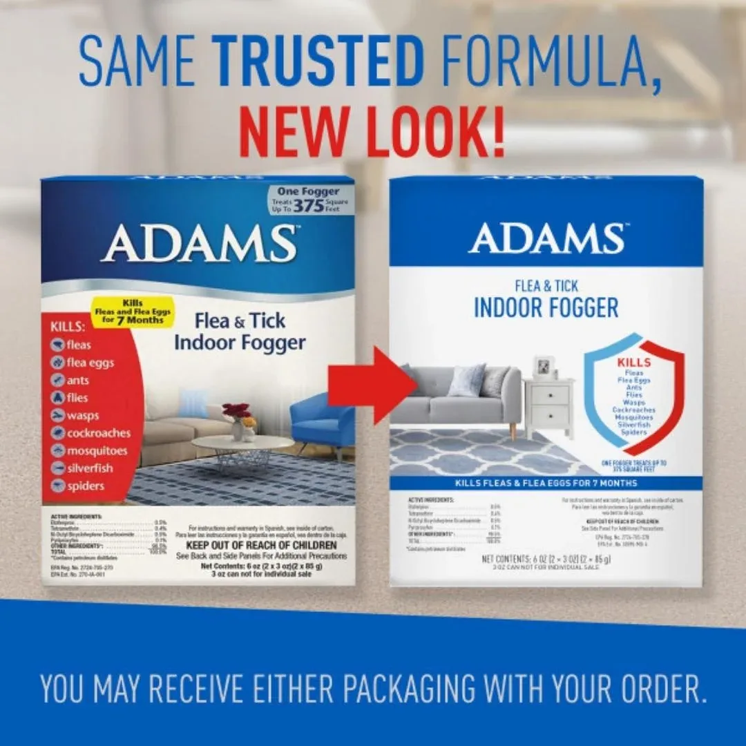 Adams Flea & Tick Indoor Fogger 2 ct Clear 3 oz. Cans - Image 2