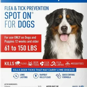 Adams Plus Flea Tick Prevention Spot On for Dogs 3 Month Supply, Clear, X-Large Dogs 61 To, 150 lb