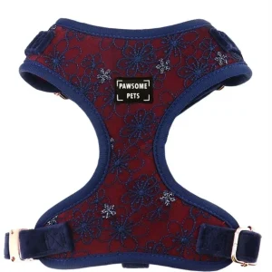 Adjustable Dog Harness, Burgundy