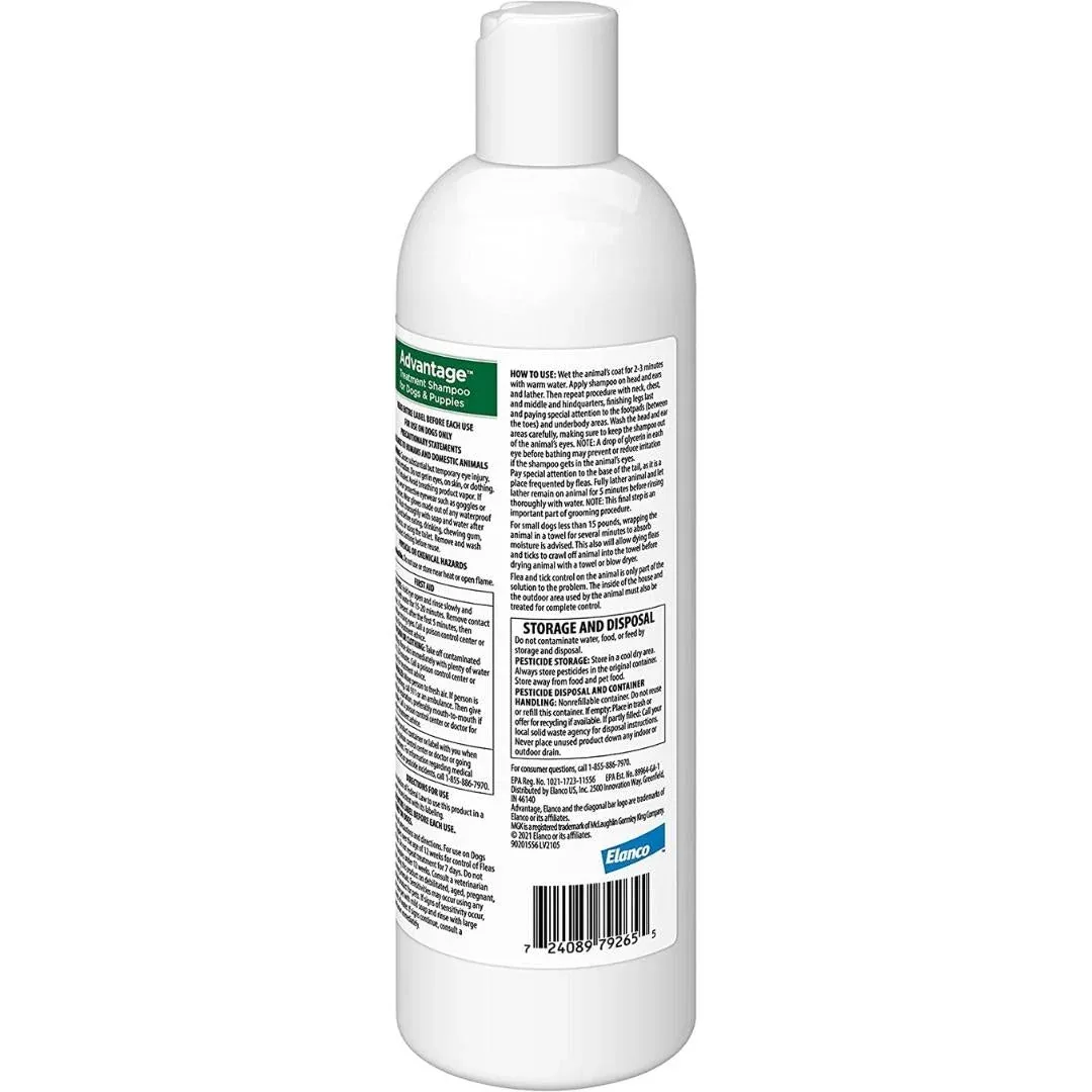 Advantage Dog Treatment Pet Shampoo 12 oz - Image 2