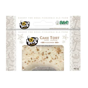 A&E Cages LoLo Pets Bakery Bone Shaped Dog Cake Dog Treat Vanilla, Mini