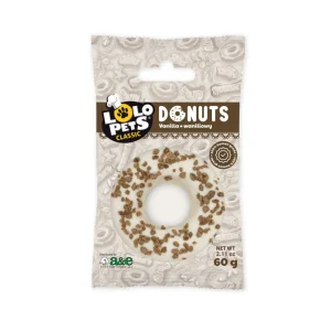 A&E Cages LoLo Pets Bakery Gourmet Donut Dog Treat Vanilla