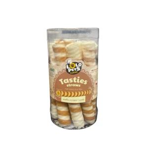 A&E Cages LoLo Pets Classic Tasties Straws Dog Treat Waffle, 10 ct