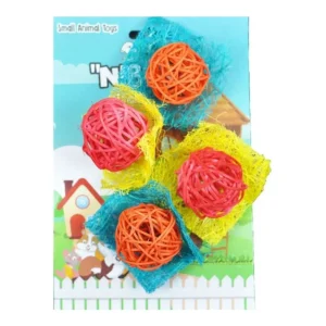 A&E Cages Nibbles Small Animal Loofah Chew Toy Bon Bons