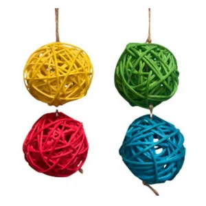 A&E Cages Nibbles Vine Ball on String Small Animal Chew Toy