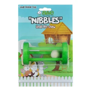 A&E Cages Wooden Cylinder with Ball Small Animal Chew Toy